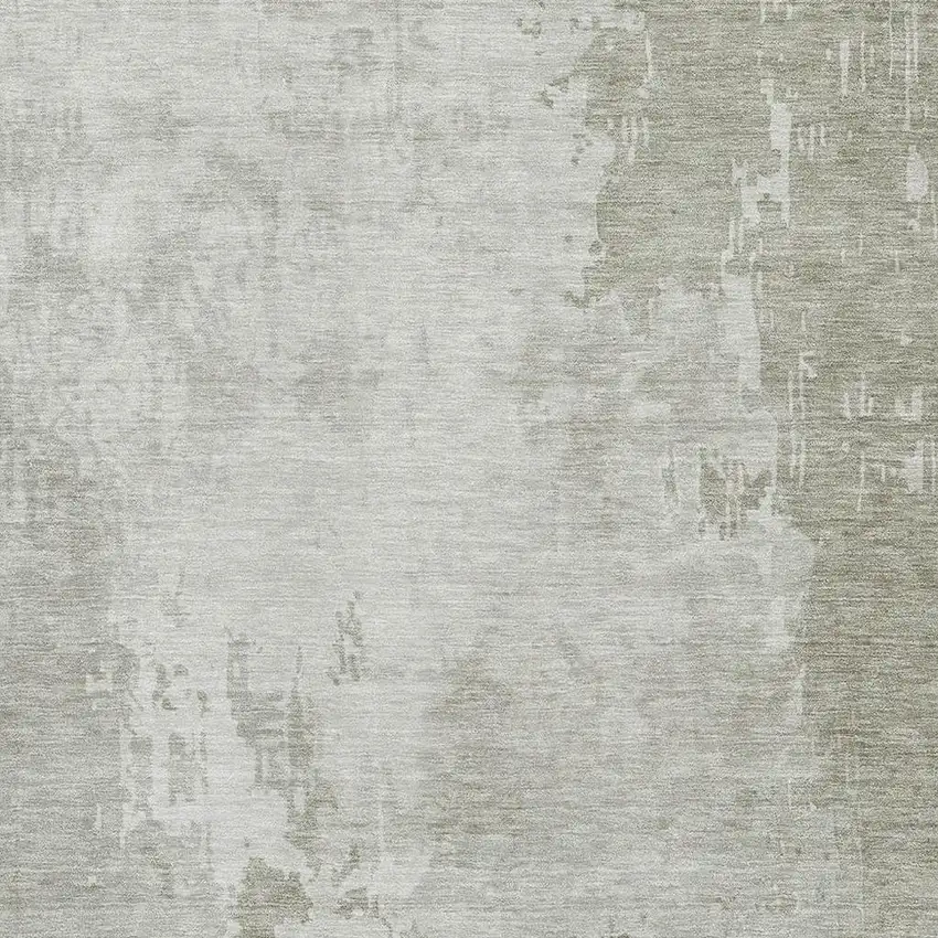 8' Linen And Beige Abstract Washable Area Rug With UV Protection Photo 2