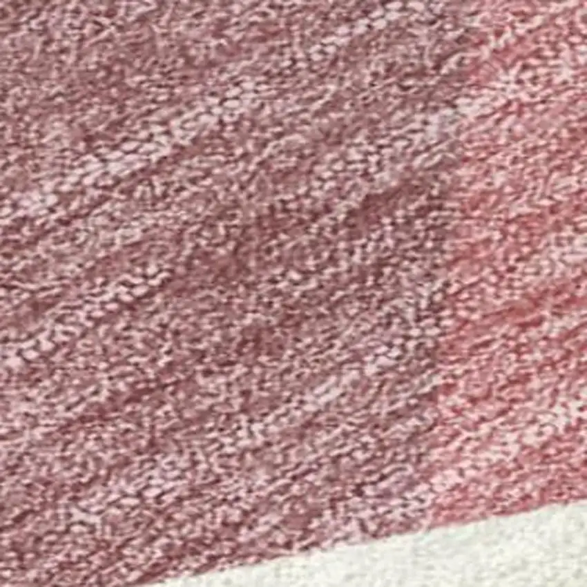 8' Mauve And Pink Round Geometric Washable Indoor Outdoor Area Rug Photo 1