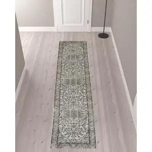 Photo of 10' Medallion Power Loom Runner Rug