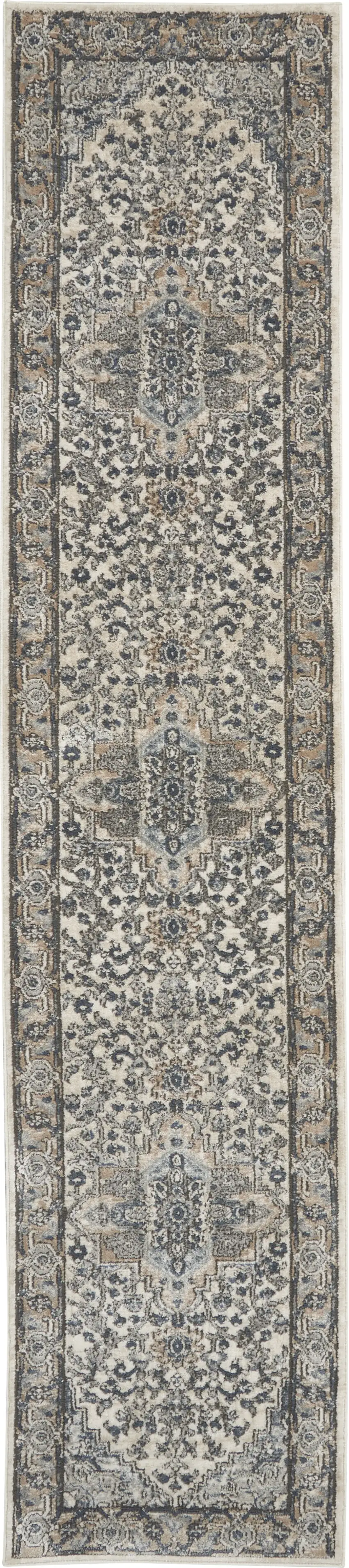10' Medallion Power Loom Runner Rug Photo 1