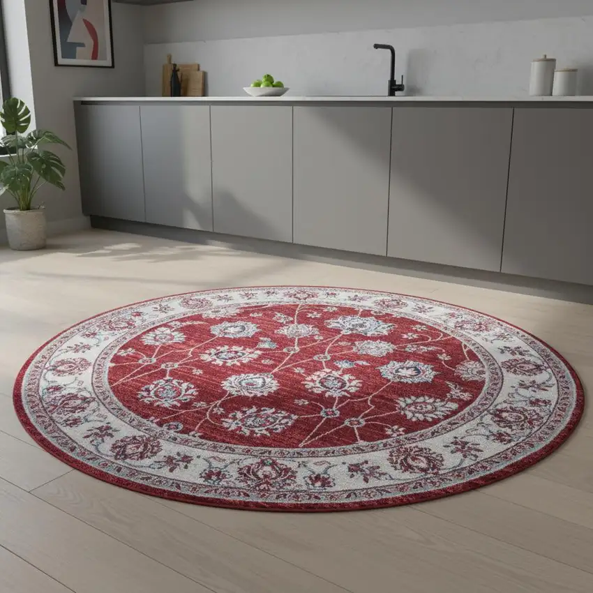 5' Medallion Round Rug Photo 1
