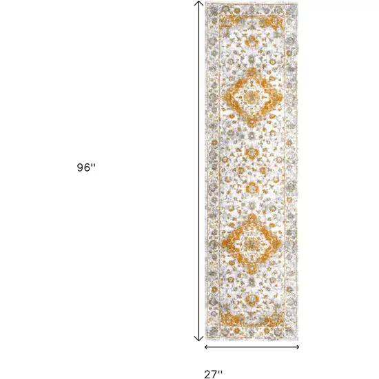 8' Medallion Runner Rug Photo 8