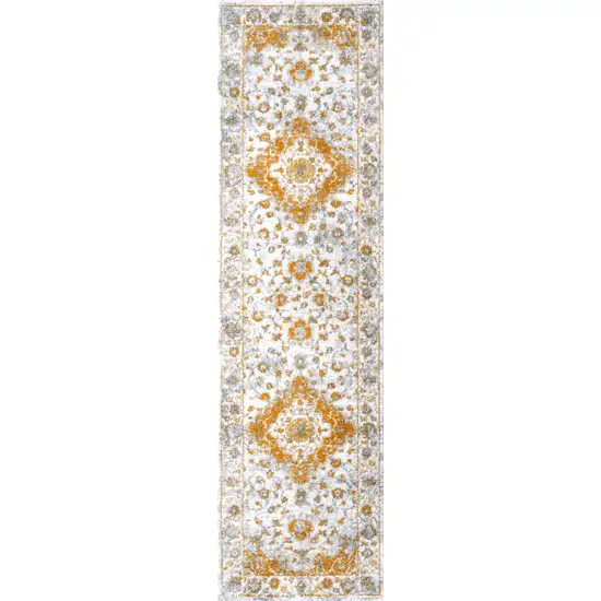 8' Medallion Runner Rug Photo 3