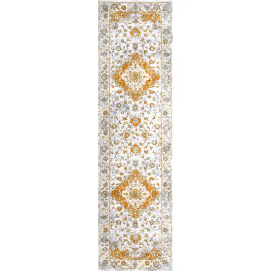 8' Medallion Runner Rug Photo 2