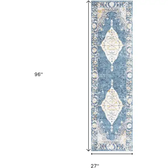 8' Medallion Runner Rug Photo 9