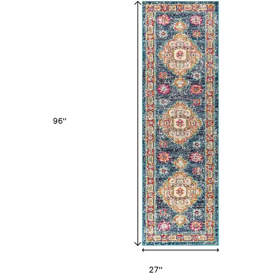 8' Medallion Runner Rug Photo 8