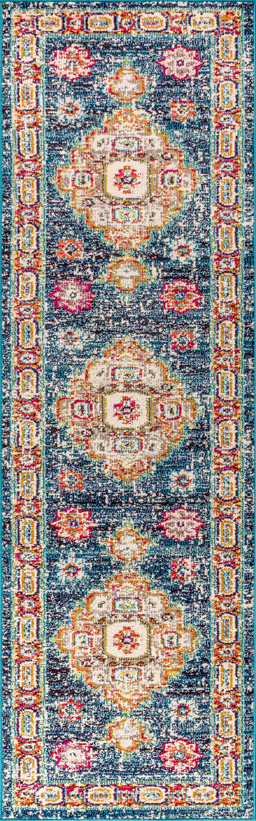 8' Medallion Runner Rug Photo 2