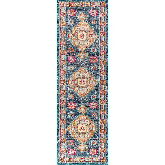 8' Medallion Runner Rug Photo 2