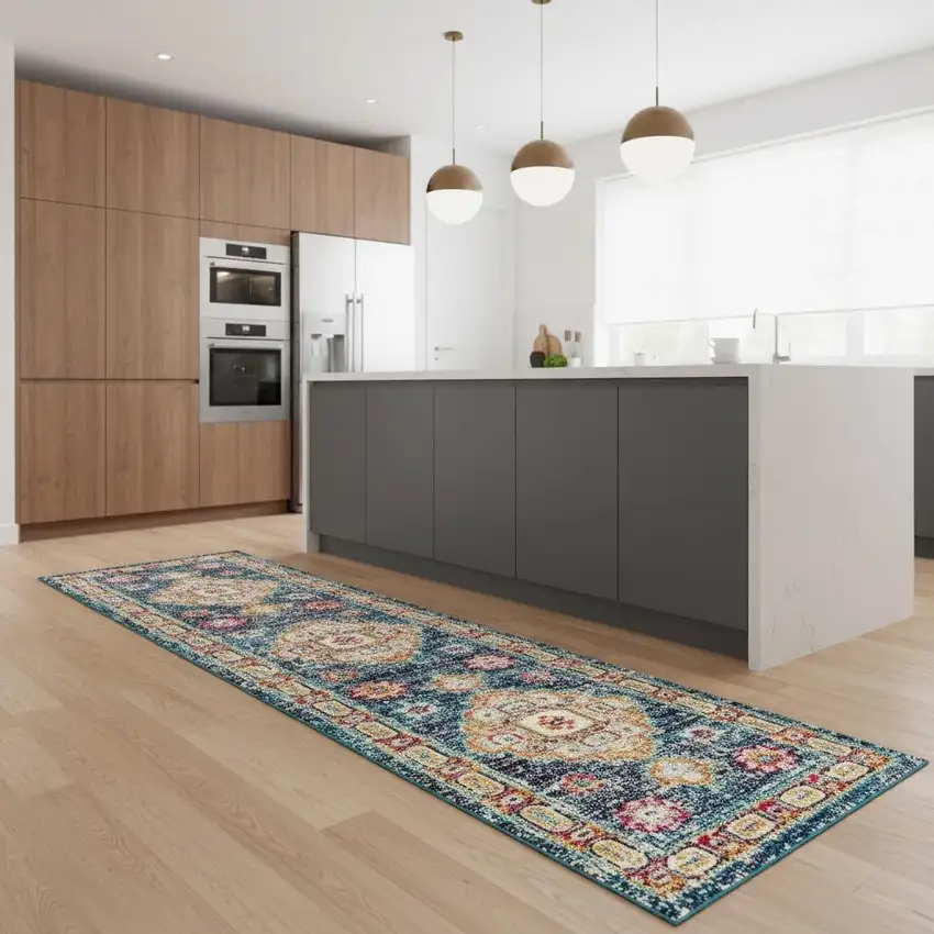 8' Medallion Runner Rug Photo 1