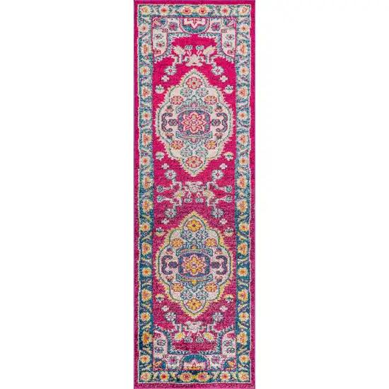 8' Medallion Runner Rug Photo 3