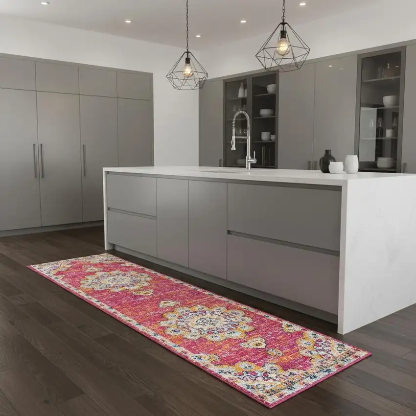 8' Medallion Runner Rug Photo 1