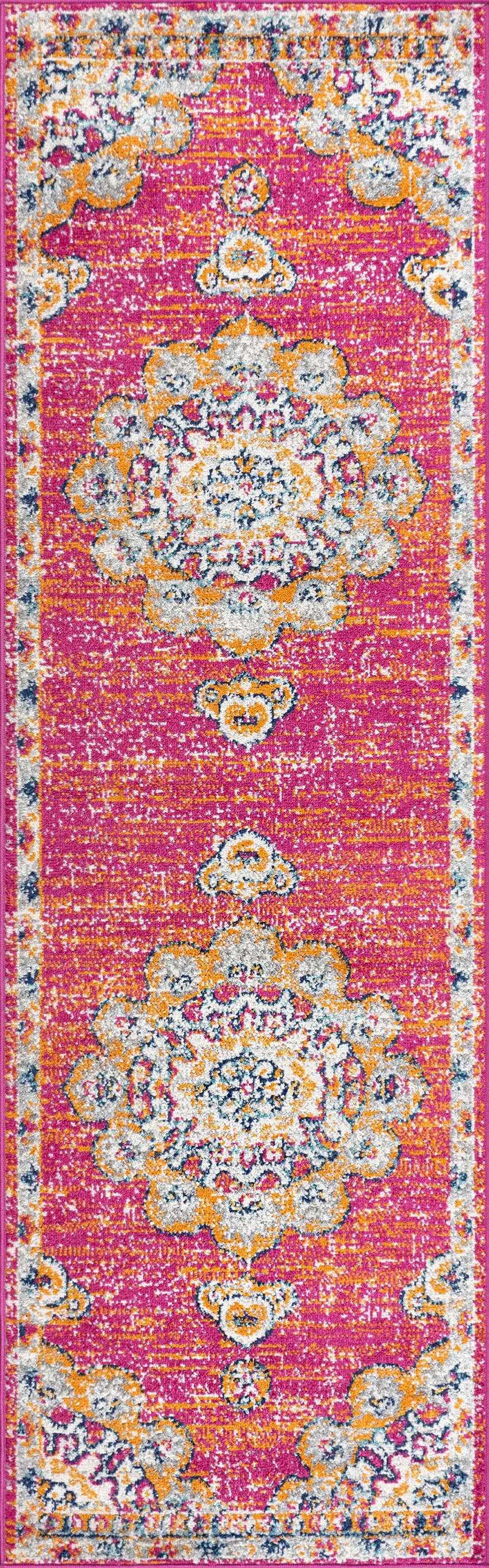 8' Medallion Runner Rug Photo 4