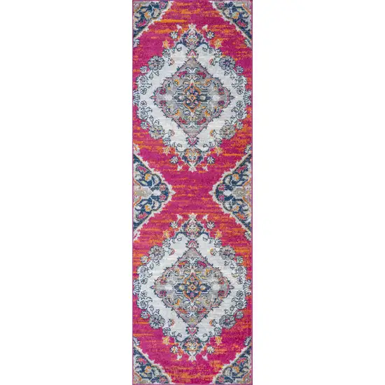 8' Medallion Runner Rug Photo 2