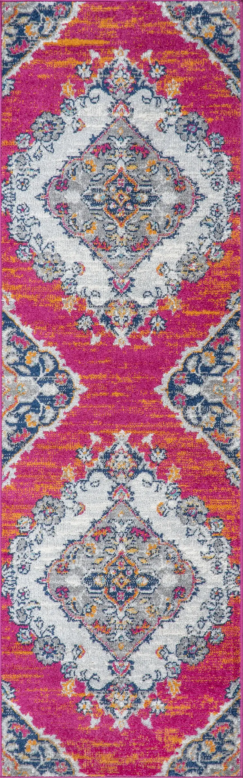 8' Medallion Runner Rug Photo 2