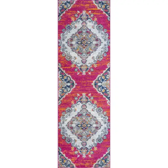 8' Medallion Runner Rug Photo 4