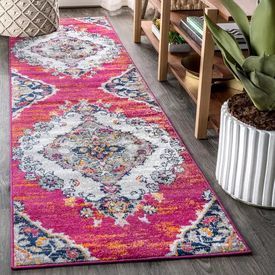 8' Medallion Runner Rug Photo 5