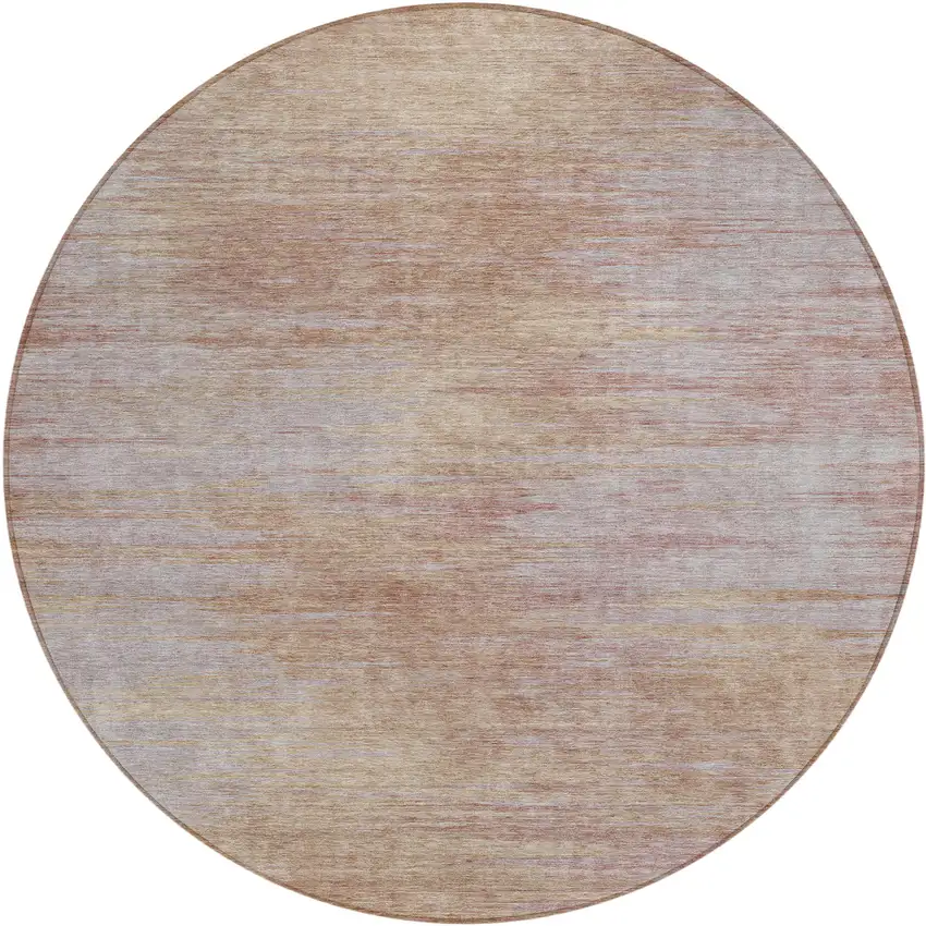 8' Merlot And Beige Round Abstract Washable Indoor Outdoor Area Rug Photo 2