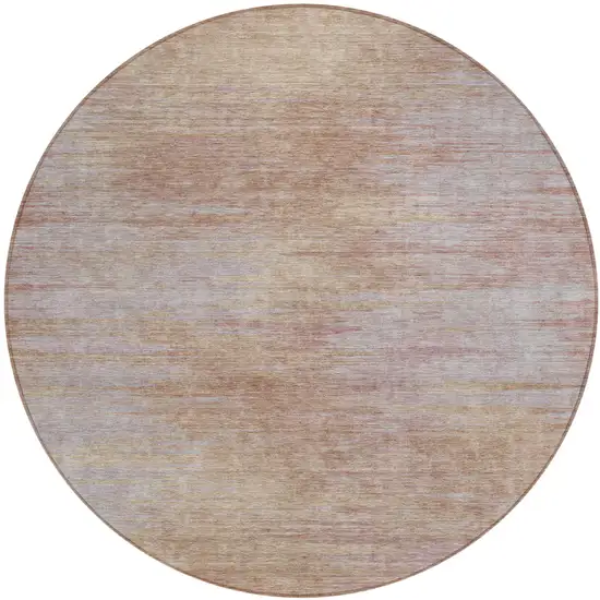 8' Merlot And Beige Round Abstract Washable Indoor Outdoor Area Rug Photo 2