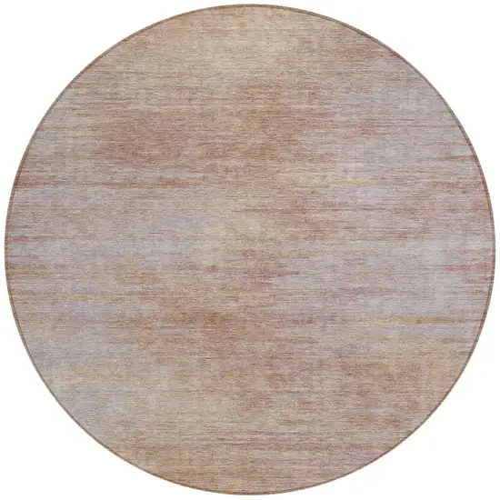 8' Merlot And Beige Round Abstract Washable Indoor Outdoor Area Rug Photo 5