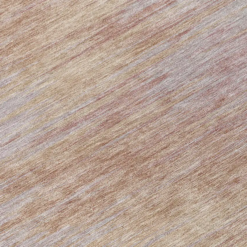 8' Merlot And Beige Round Abstract Washable Indoor Outdoor Area Rug Photo 8