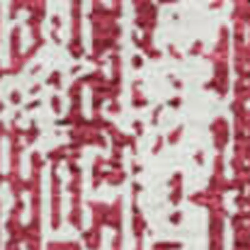 8' Merlot And Ivory Striped Washable Round Rug With UV Protection Photo 3