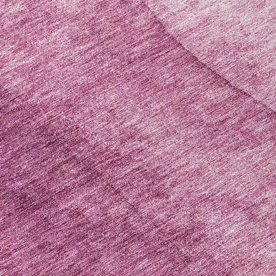 8' Merlot Blush And Pink Round Ombre Washable Indoor Outdoor Area Rug Photo 8