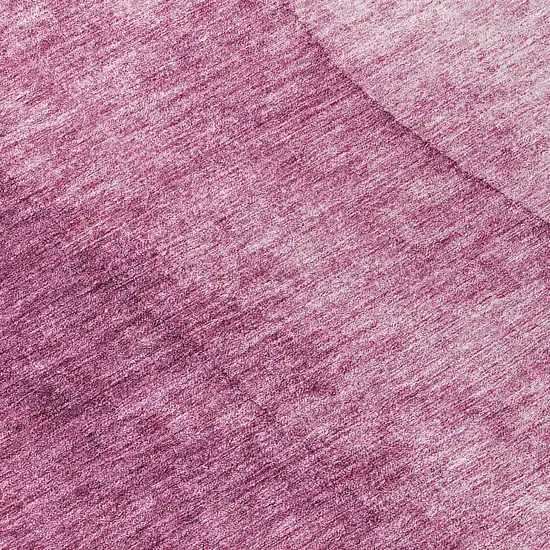 8' Merlot Blush And Pink Round Ombre Washable Indoor Outdoor Area Rug Photo 8