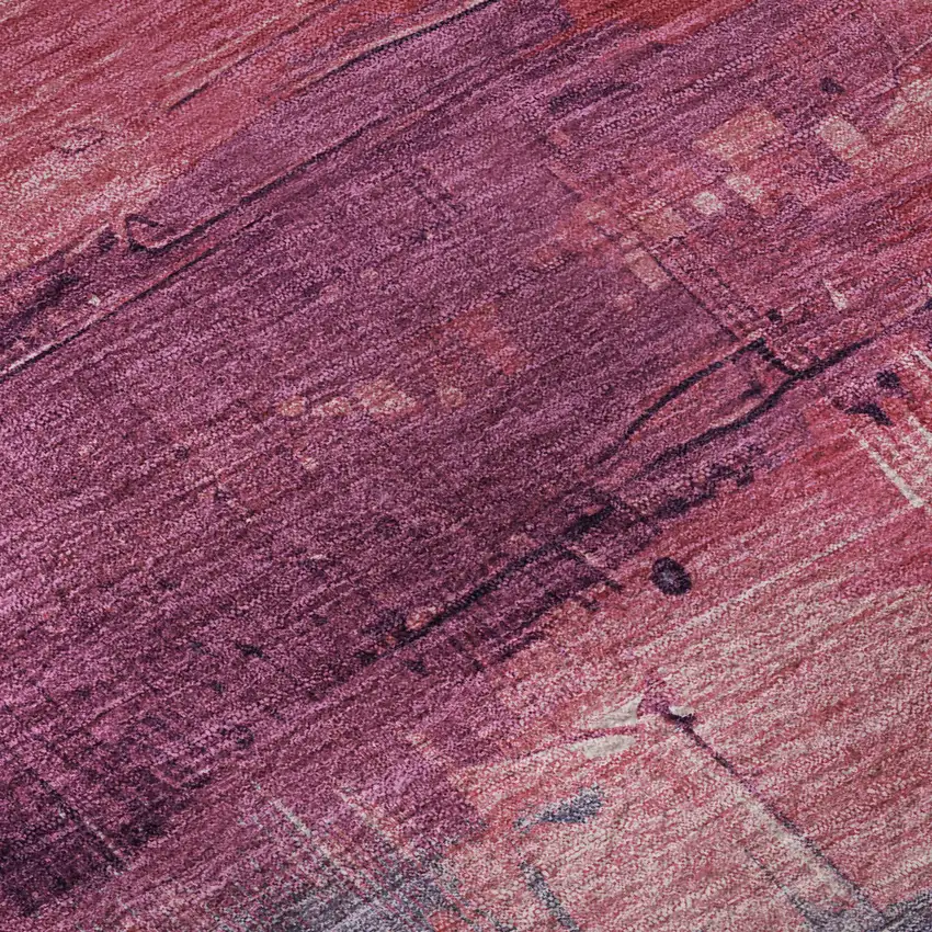 8' Merlot Gold Blue And Purple Abstract Washable Area Rug With UV Protection Photo 7