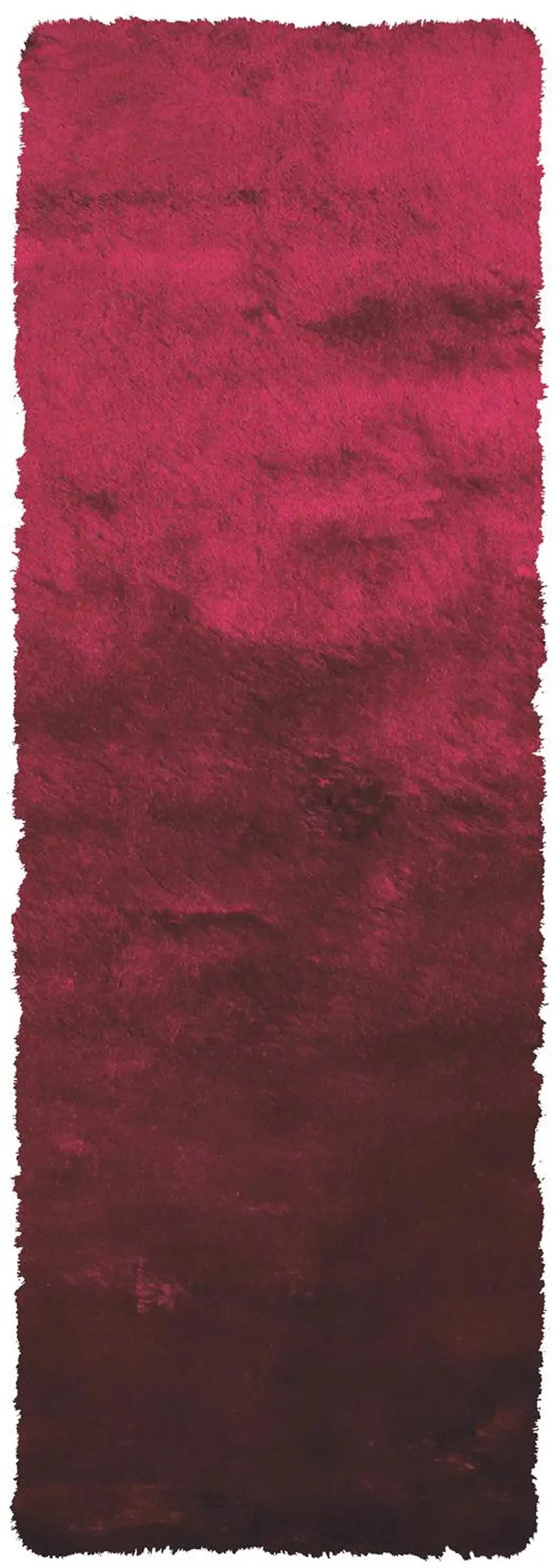 6' Merlot Shag Hand Tufted Runner Rug Photo 1
