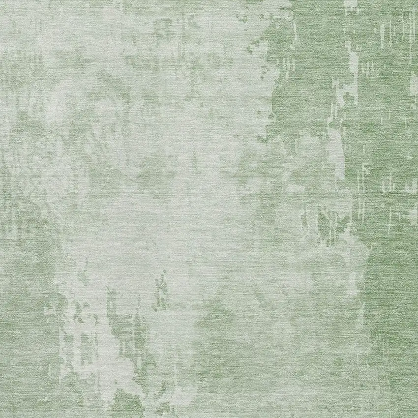 8' Mint Green And Beige Abstract Washable Area Rug With UV Protection Photo 2