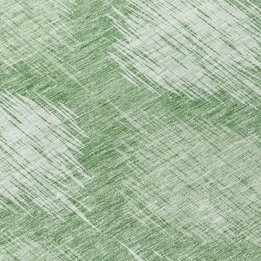 8' Mint Green And Fern Green Round Ikat Washable Indoor Outdoor Area Rug Photo 7