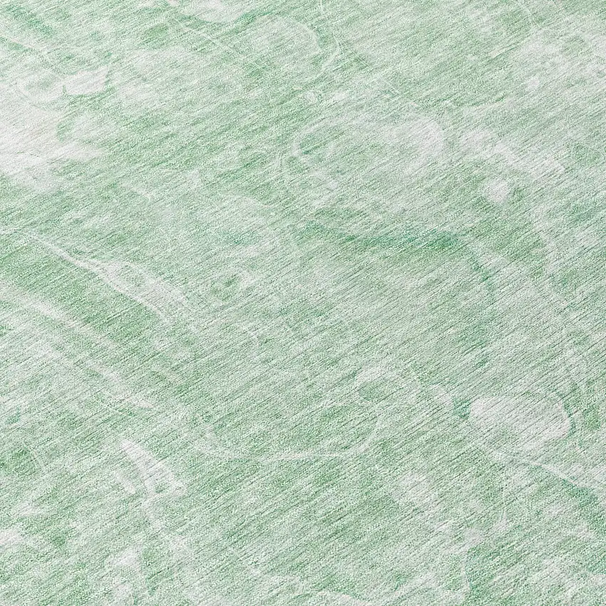 8' Mint Green Sage And Ivory Round Abstract Washable Indoor Outdoor Area Rug Photo 8