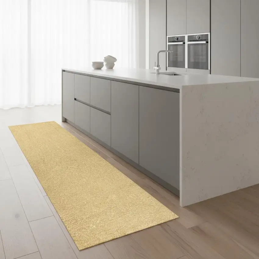 8' Mustard Runner Rug Photo 2