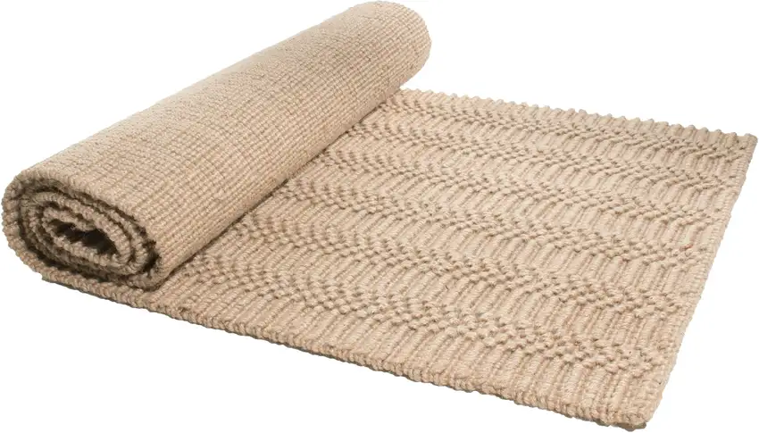 6' Natural Jute Abstract Hand Woven Area Rug Photo 5