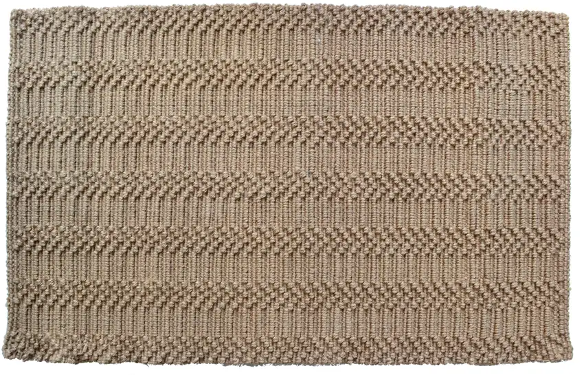 6' Natural Jute Abstract Hand Woven Area Rug Photo 2