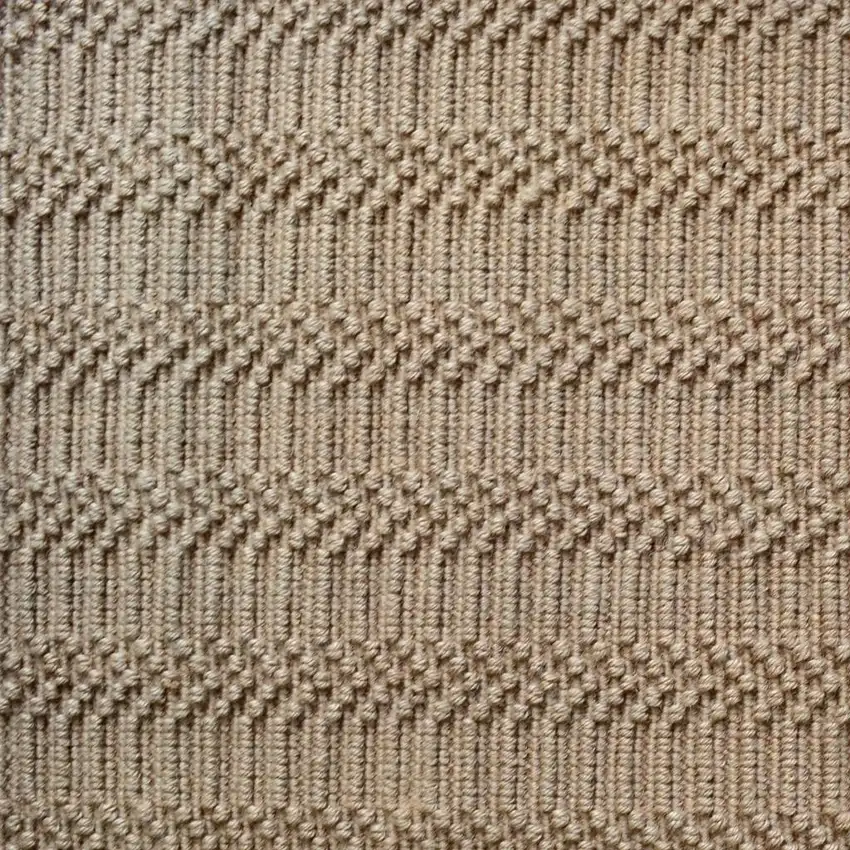 6' Natural Jute Abstract Hand Woven Area Rug Photo 3