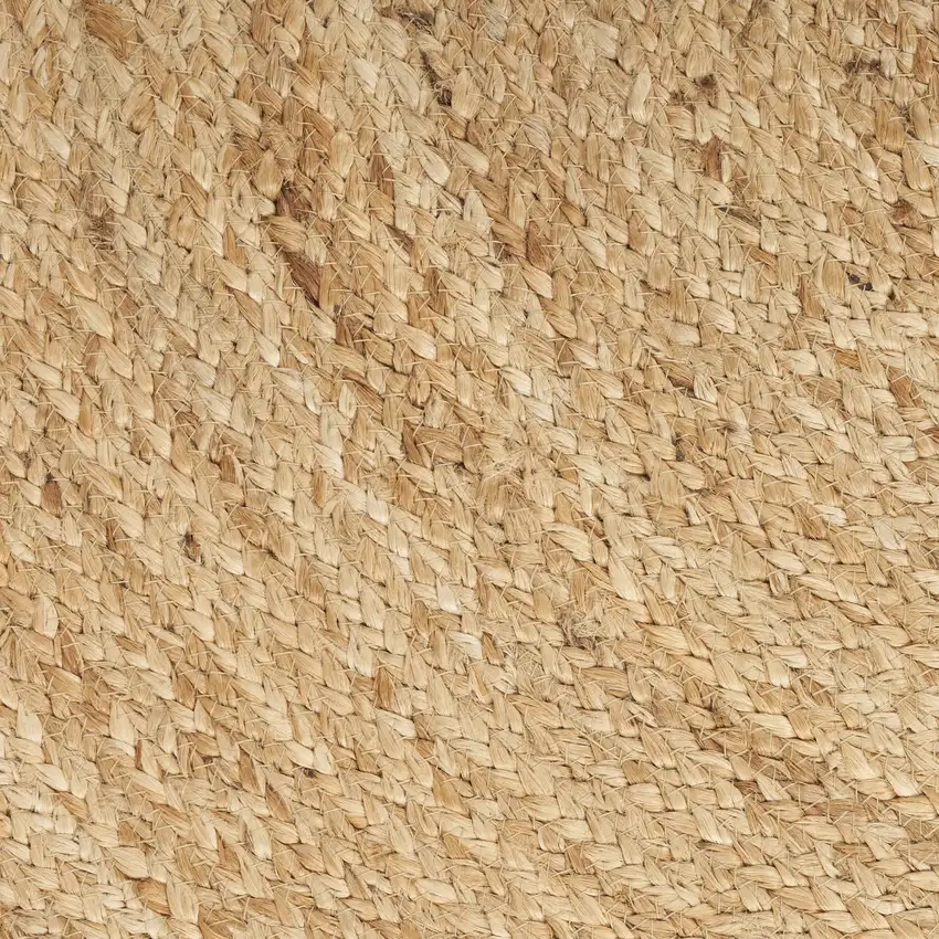 4' Natural Jute Flatweave Handmade Round Rug Photo 8