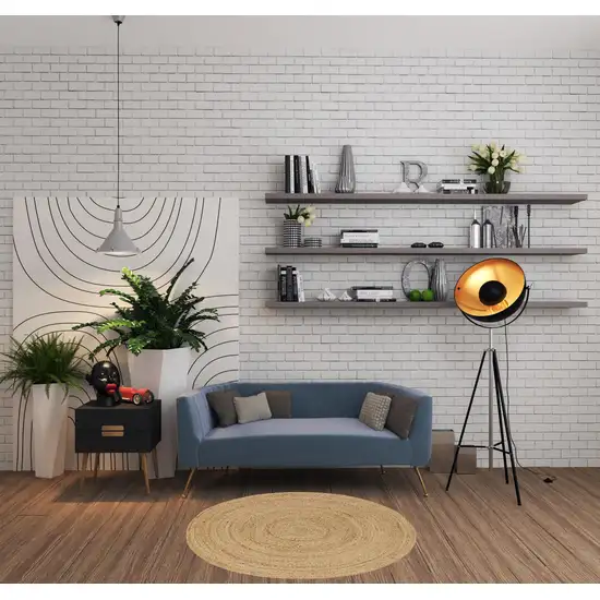 5' Natural Jute Flatweave Handmade Round Rug Photo 1