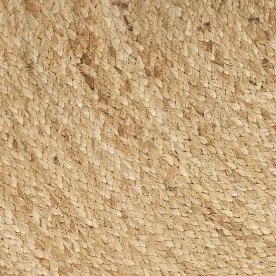8' Natural Jute Flatweave Handmade Round Rug Photo 8