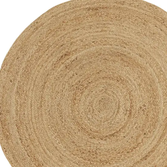 3' Natural Jute Flatweave Handmade Round Rug Photo 6