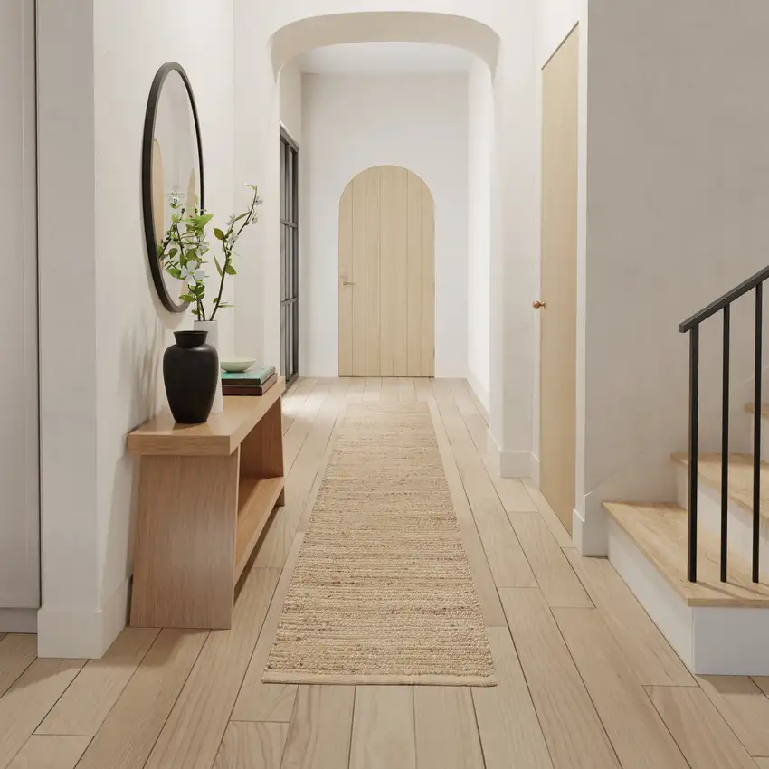 10' Natural Jute Flatweave Handmade Runner Rug Photo 4