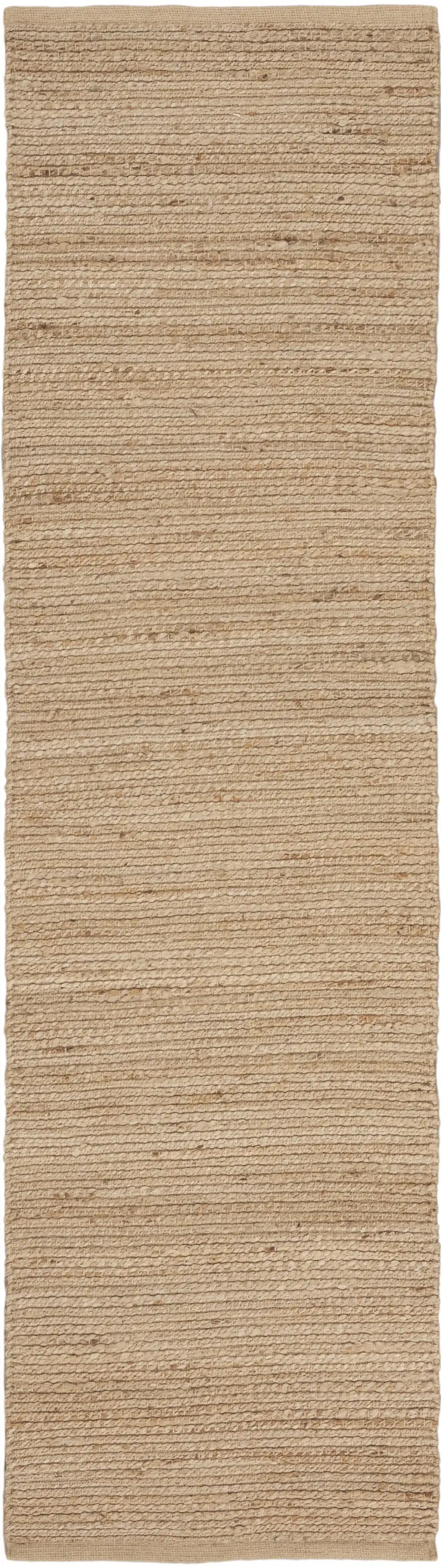 10' Natural Jute Flatweave Handmade Runner Rug Photo 6