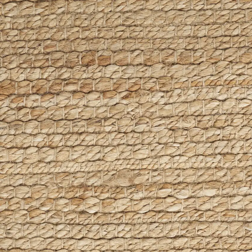 12' Natural Jute Flatweave Handmade Runner Rug Photo 9