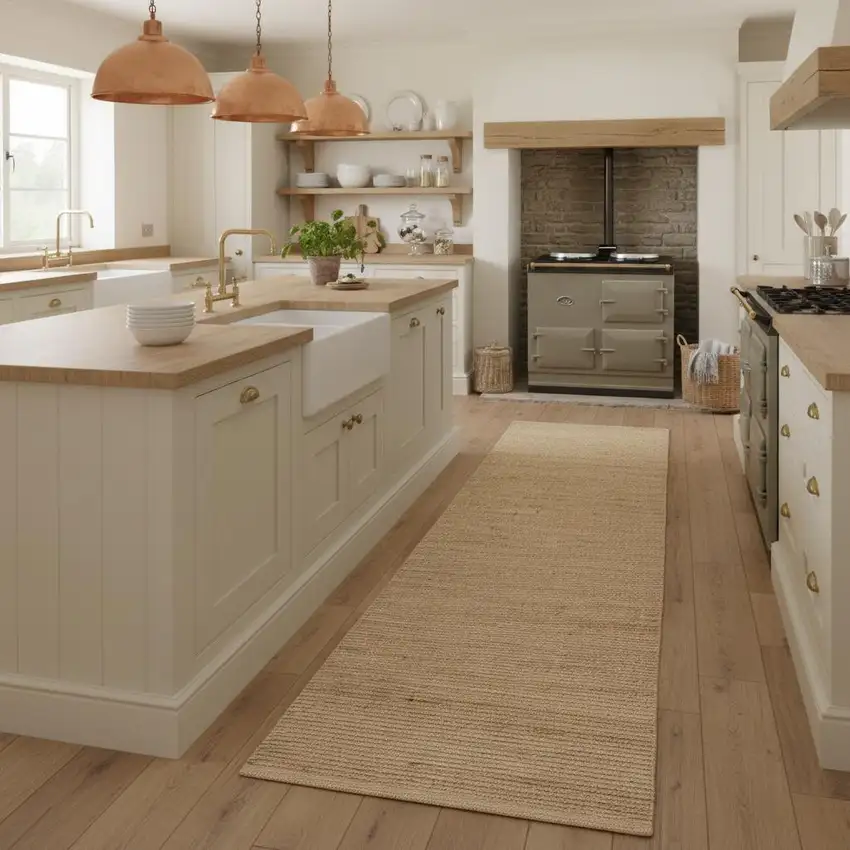 8' Natural Jute Flatweave Handmade Runner Rug Photo 5