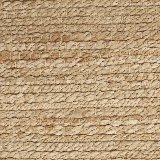8' Natural Jute Flatweave Handmade Runner Rug Photo 2