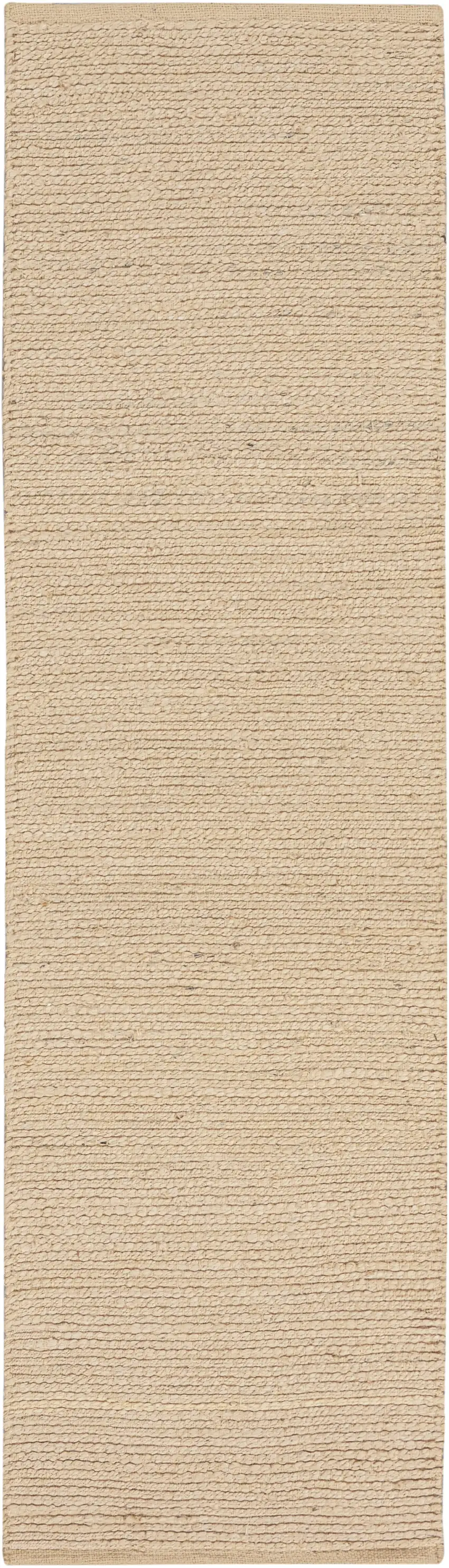 8' Natural Jute Flatweave Handmade Runner Rug Photo 2