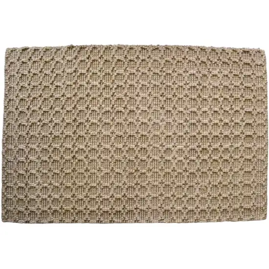 6' Natural Jute Geometric Hand Woven Area Rug Photo 2
