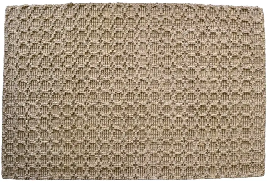 6' Natural Jute Geometric Hand Woven Area Rug Photo 2