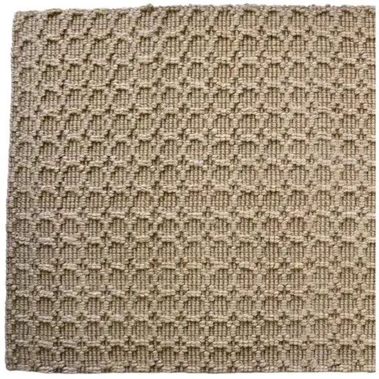 6' Natural Jute Geometric Hand Woven Area Rug Photo 4