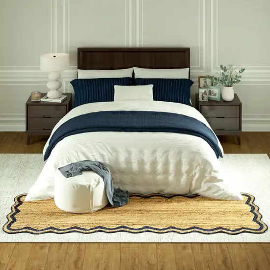 8' Natural Jute Hand Braided Runner Rug Photo 4